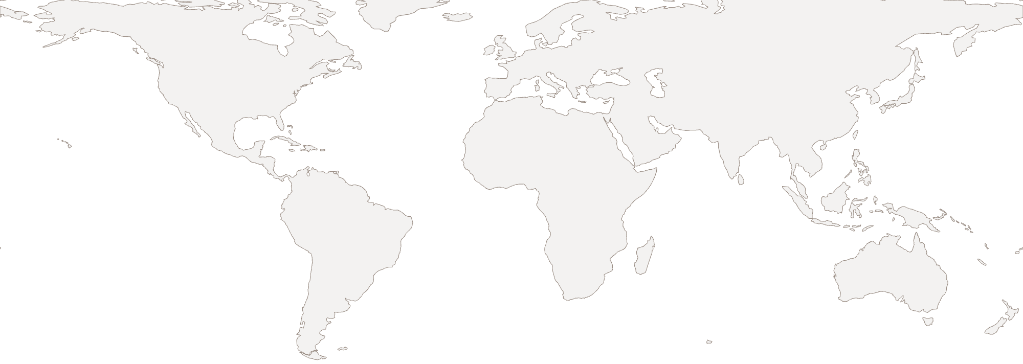 World map — Casablanca, Paris, Geneva, Düsseldorf, Dubai, Riyadh